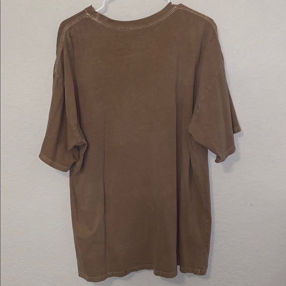 Brown T-Shirt with Blue Graphic - Picture 4 of 5